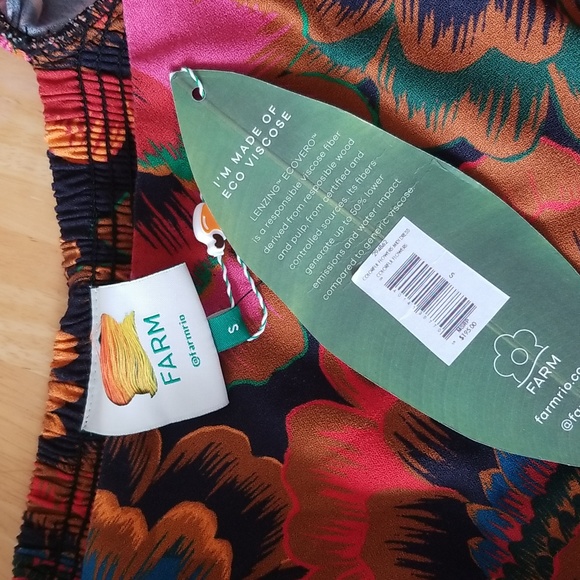 FARM RIO Colorful Flowers Midi Dress - Picture 15 of 16